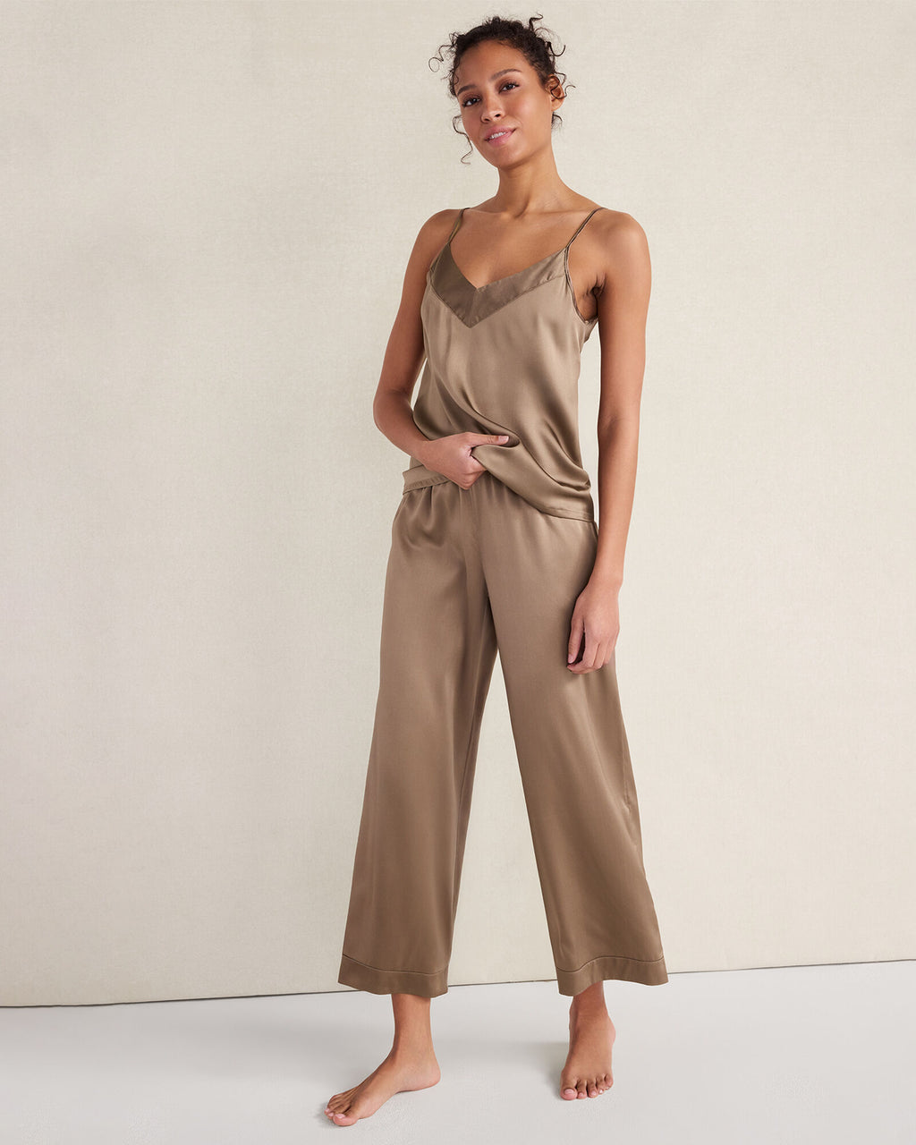 HAVEN Washable Silk Double V Sleep Cami