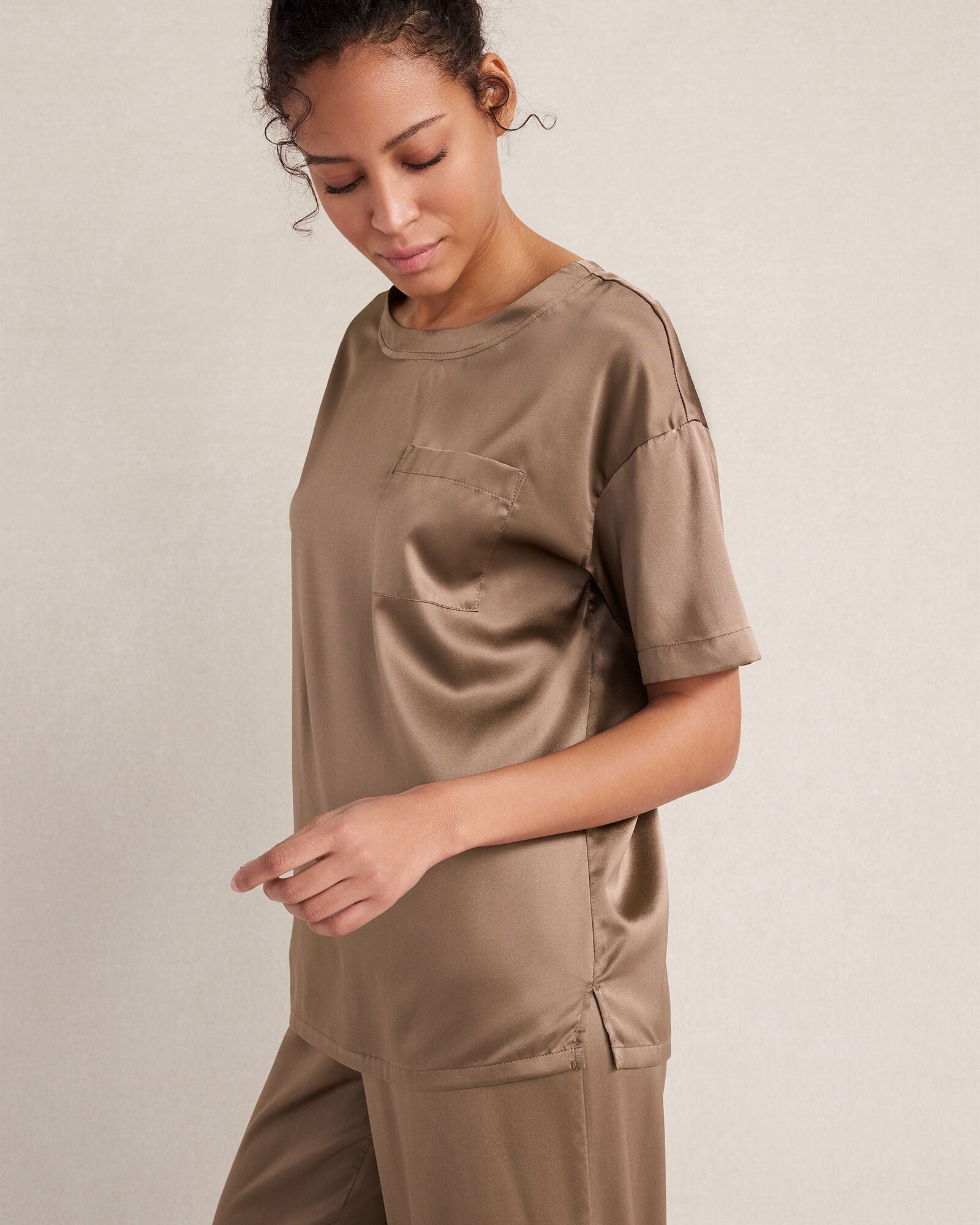 HAVEN Washable Silk Sleep Top
