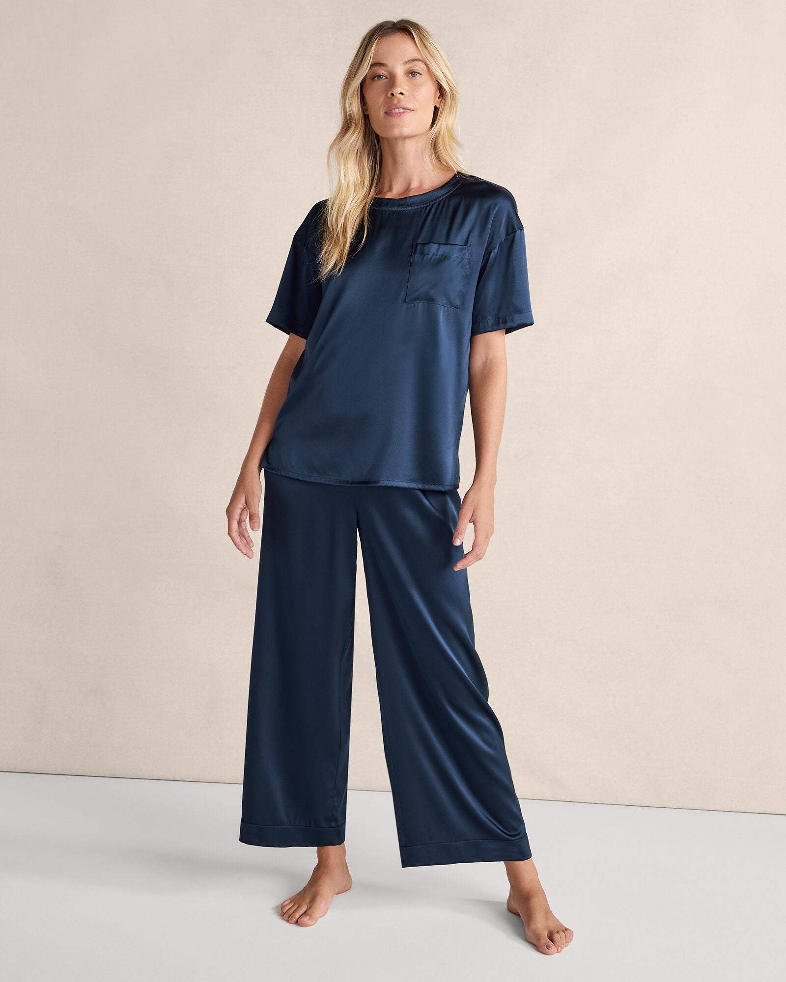 HAVEN Washable Silk Sleep Top