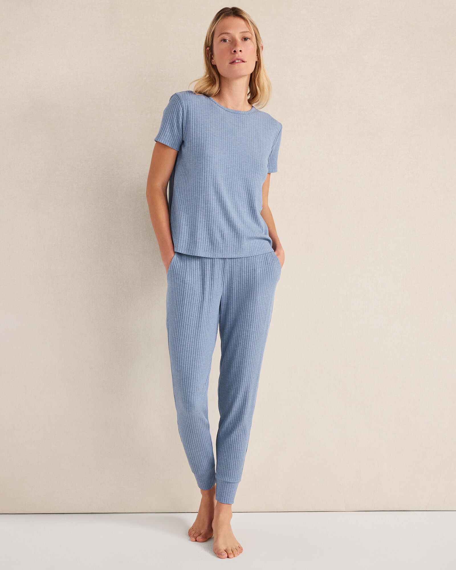 HAVEN Resti Drapey Rib Knit Joggers