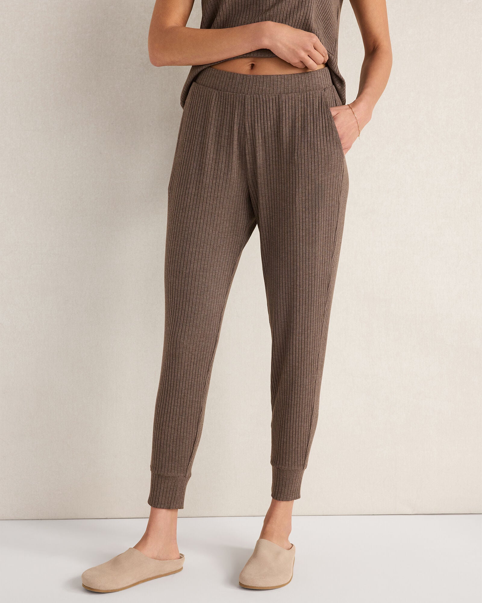 HAVEN Resti Drapey Rib Knit Joggers