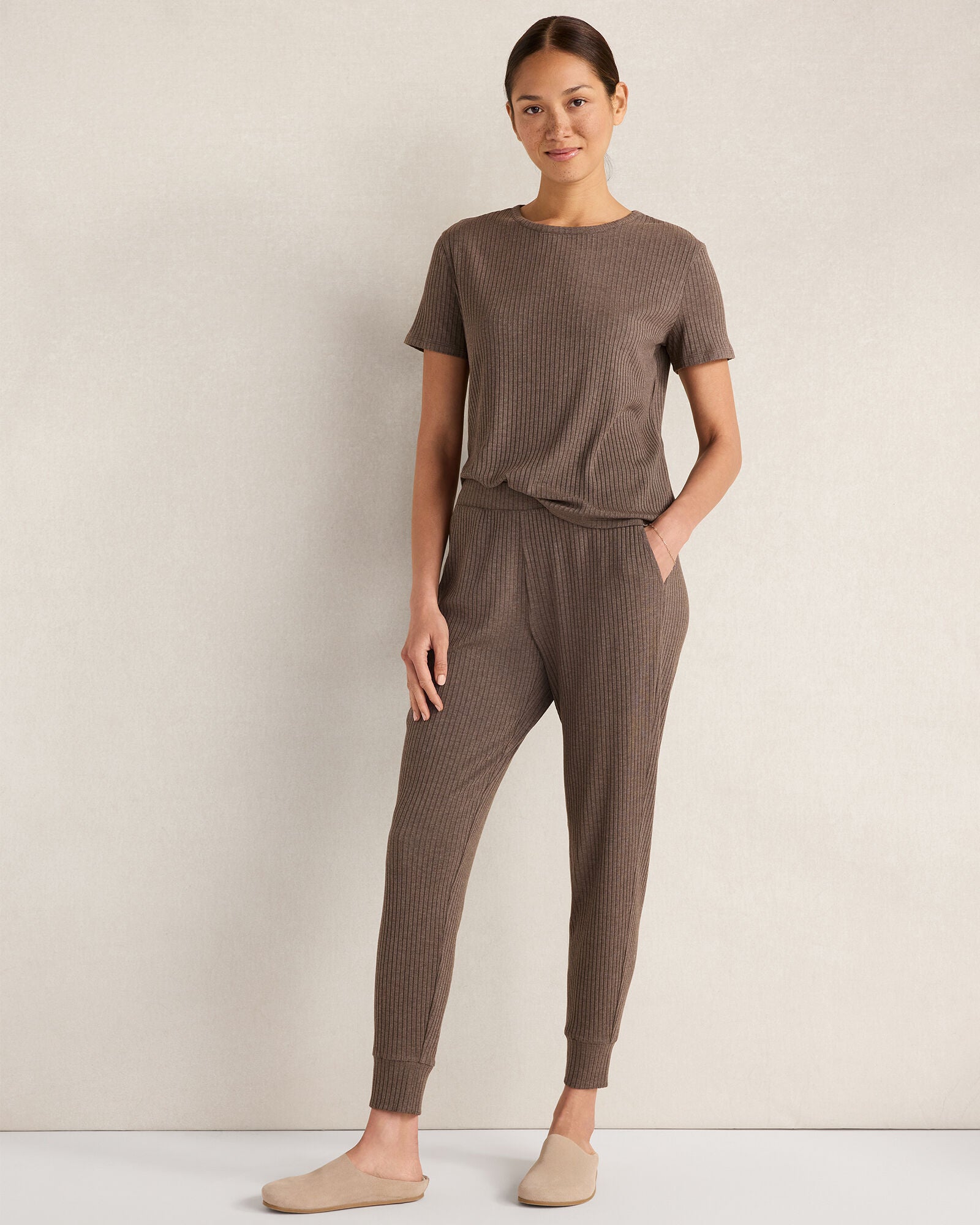 HAVEN Resti Drapey Rib Knit Joggers