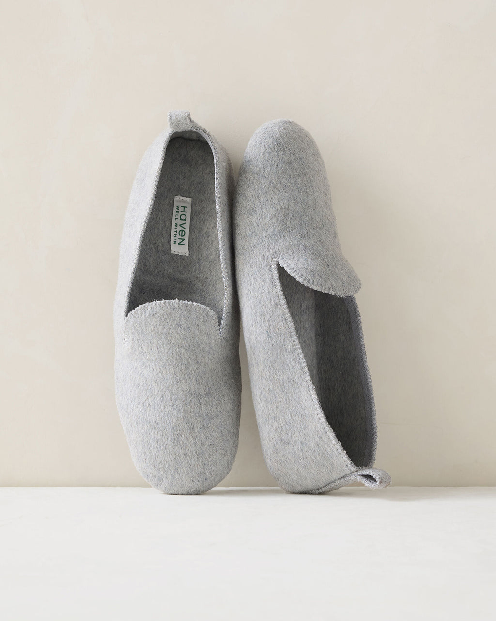 HAVEN Felted Wool Blend Loafer Slippers