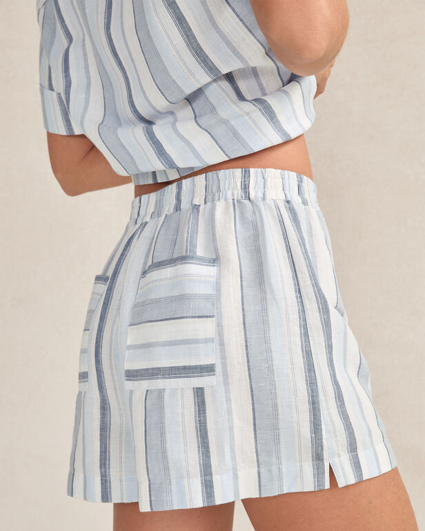 HAVEN Organic Cotton Linen Coastal Stripe Sleep Set