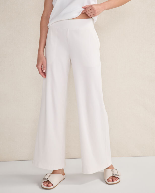 HAVEN Resti Organic Cotton Rib Knit Wide Leg Pants
