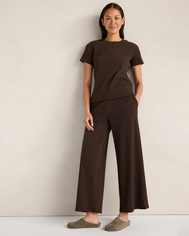 HAVEN Resti Organic Cotton Rib Knit Wide Leg Pants