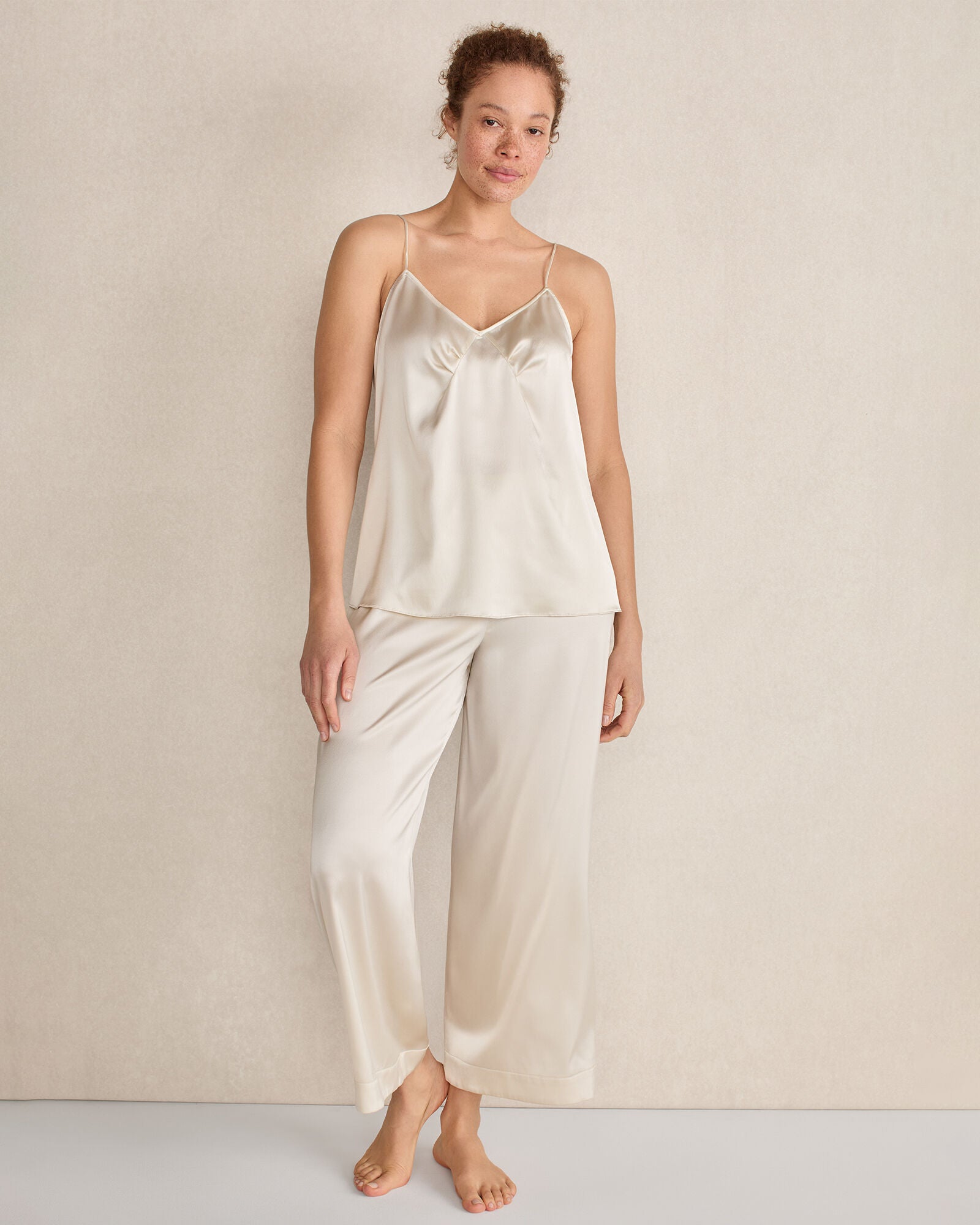 HAVEN Washable Silk Pleated Cami