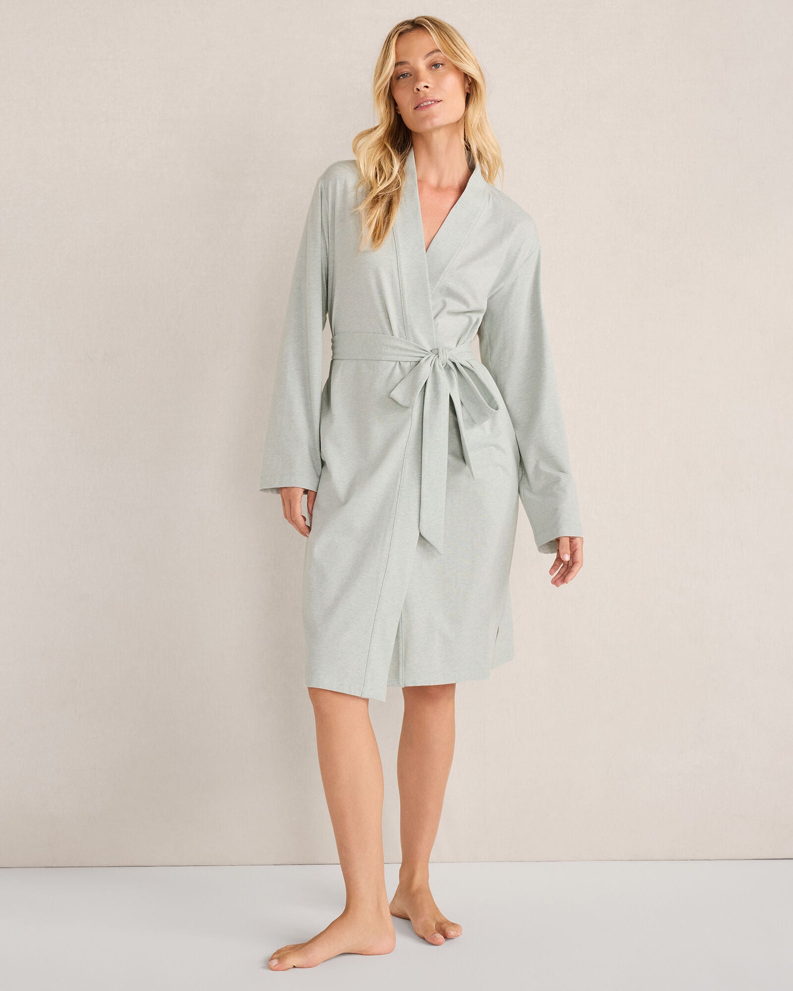 HAVEN Organic Cotton Jersey Robe Relaxed Fit Knee-Length