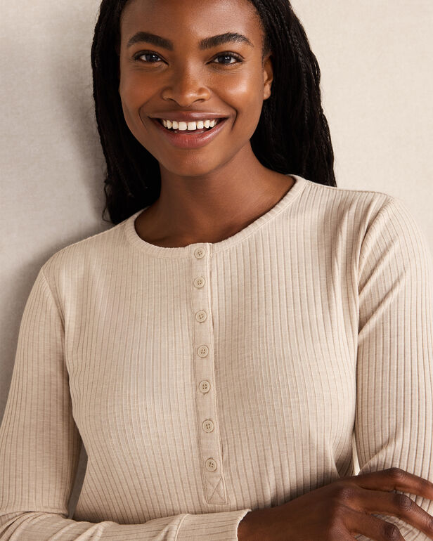 HAVEN Resti Drapey Rib Knit Henley
