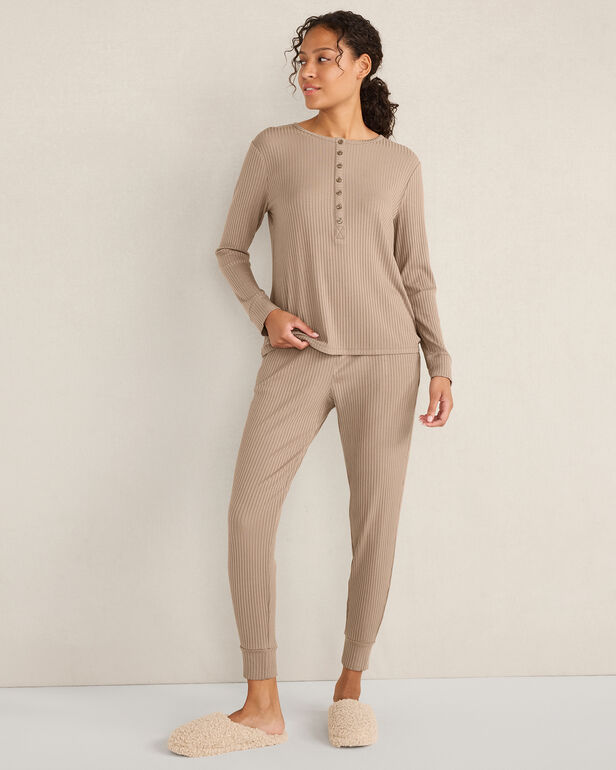 HAVEN Resti Drapey Rib Knit Henley