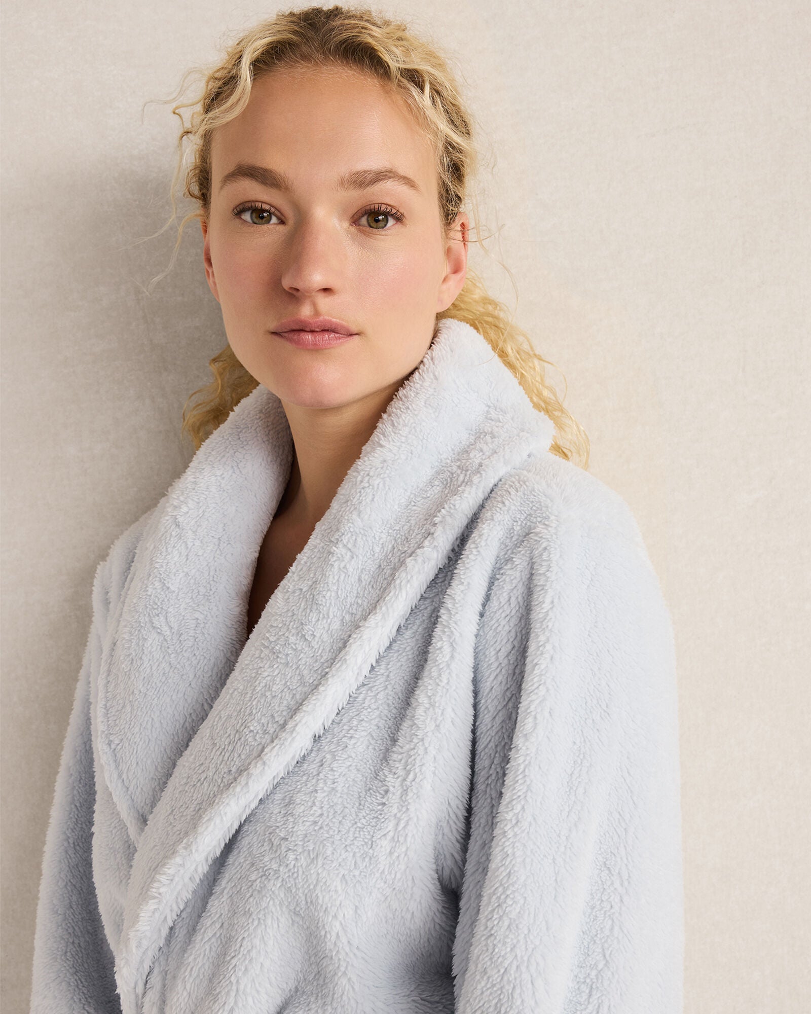 HAVEN Plush Robe Front Pockets 46" Length 100% Recycled Polyester