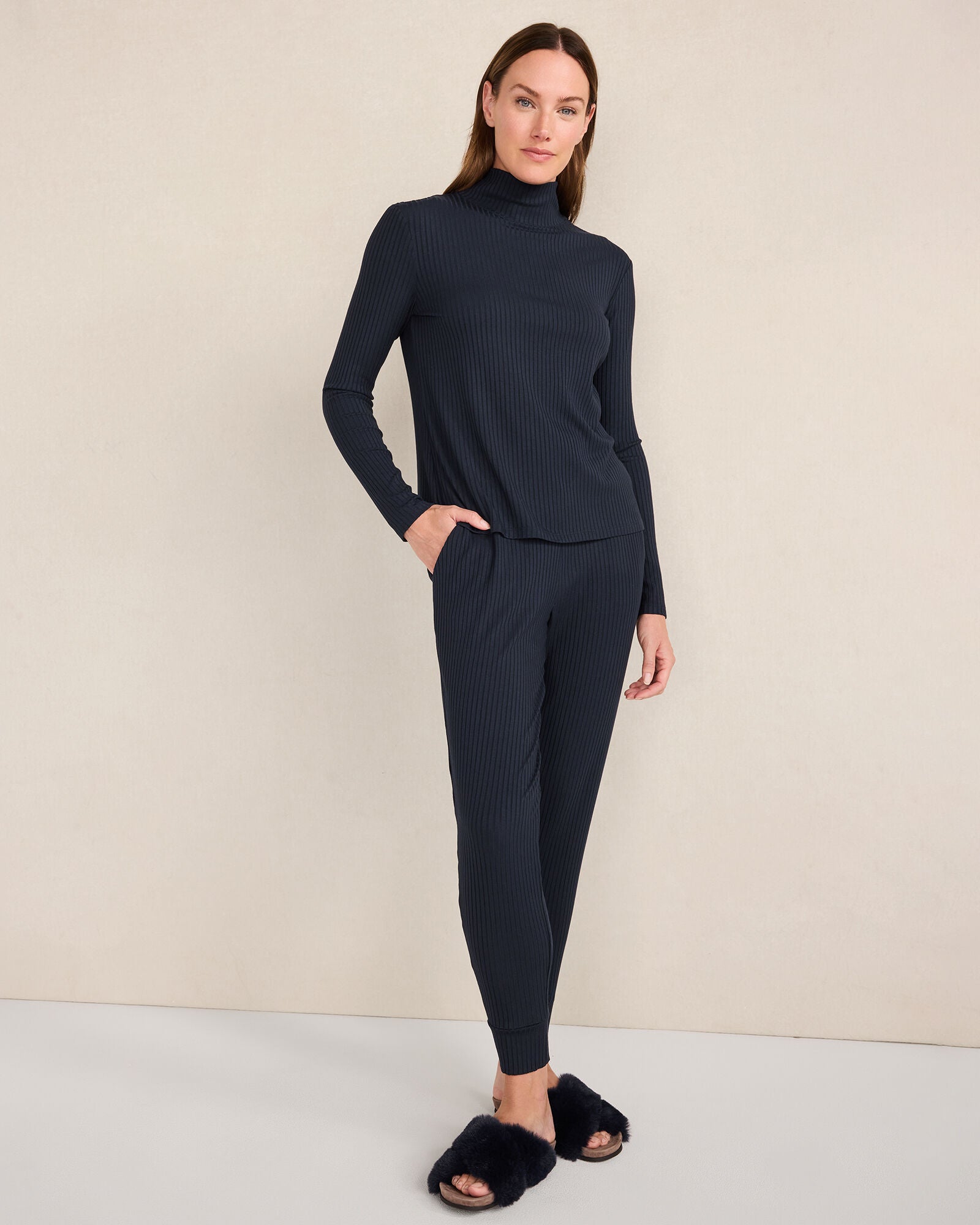HAVEN Resti Drapey Rib Knit Turtleneck