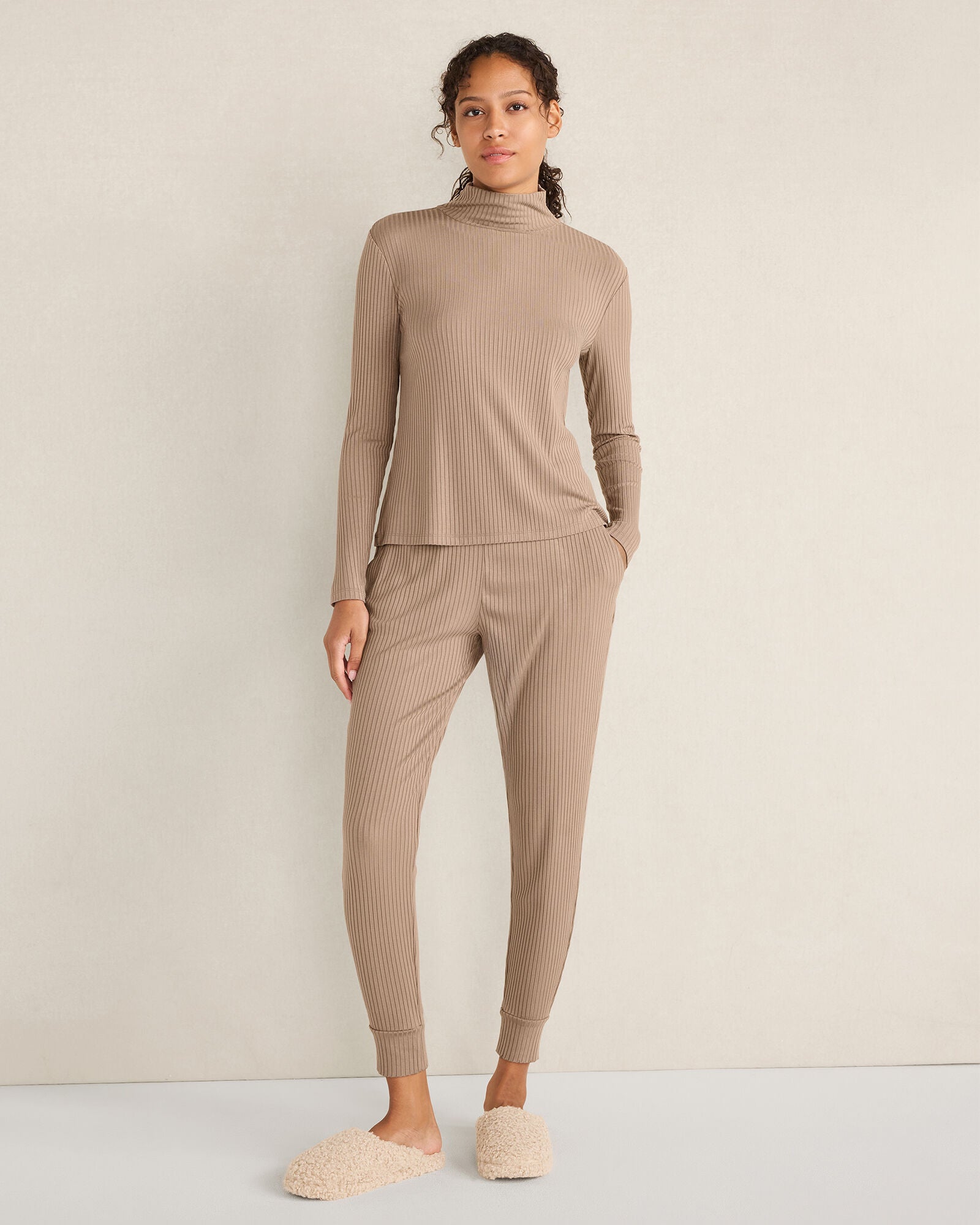 HAVEN Resti Drapey Rib Knit Turtleneck