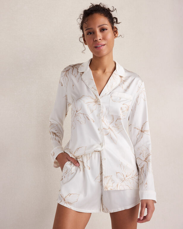 HAVEN Washable Silk Floral Pajama Shorts