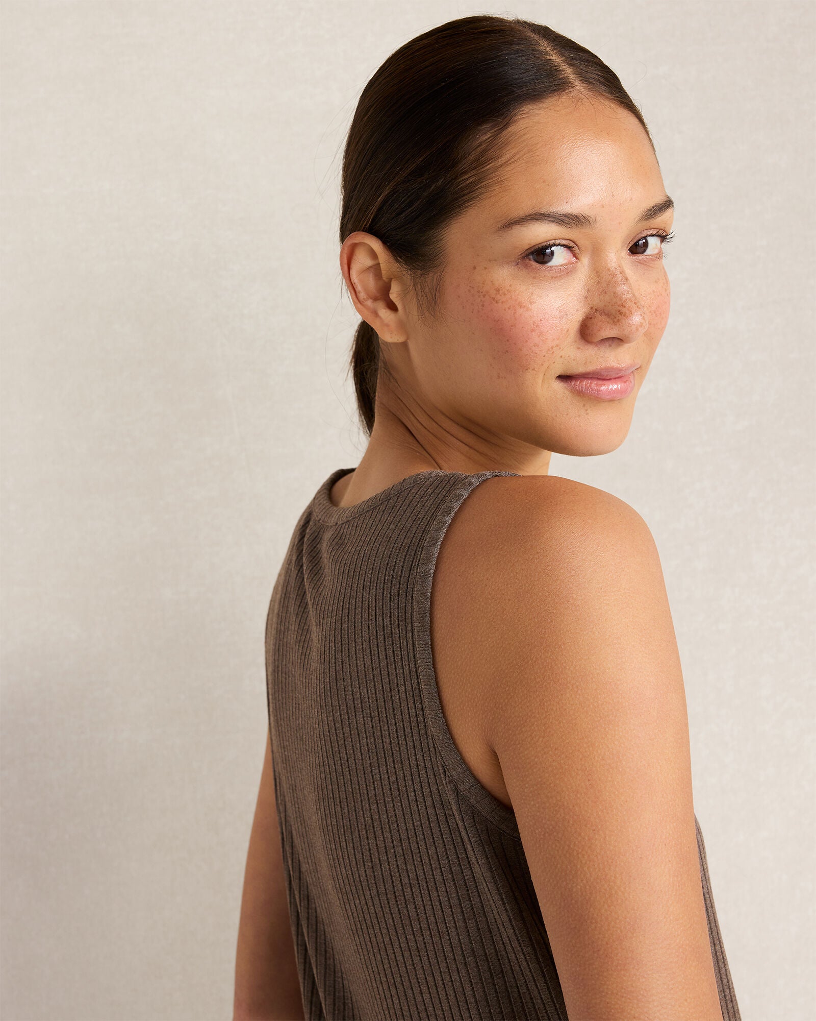 HAVEN Resti Drapey Rib Knit Scoop Neck Tank