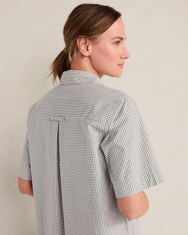 HAVEN Organic Cotton Poplin Gingham Sleep Dress