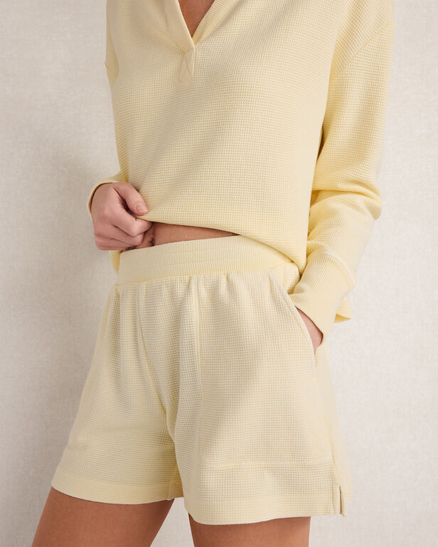 HAVEN Resti Organic Cotton Waffle Shorts 4" Inseam
