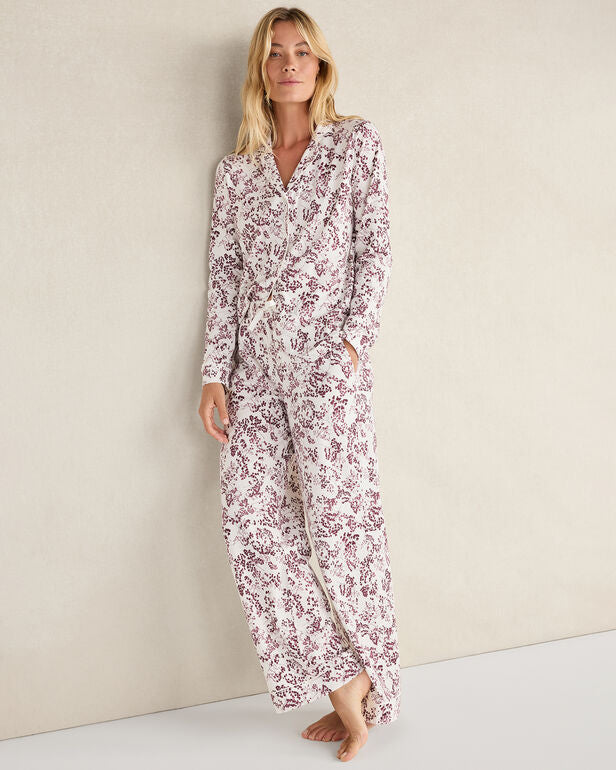 Haven Organic Cotton Jersey Blushing Blooms Pajama Shirt