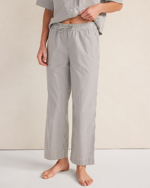 HAVEN Organic Cotton Poplin Gingham Pajama Pants