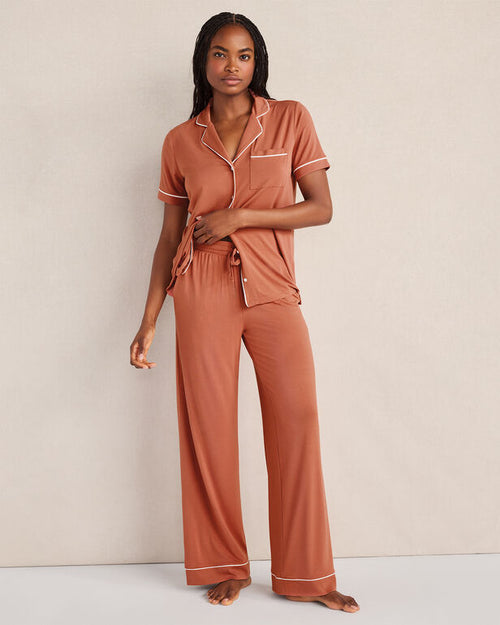 HAVEN Calm & Cool Notch Collar Sleep Dress