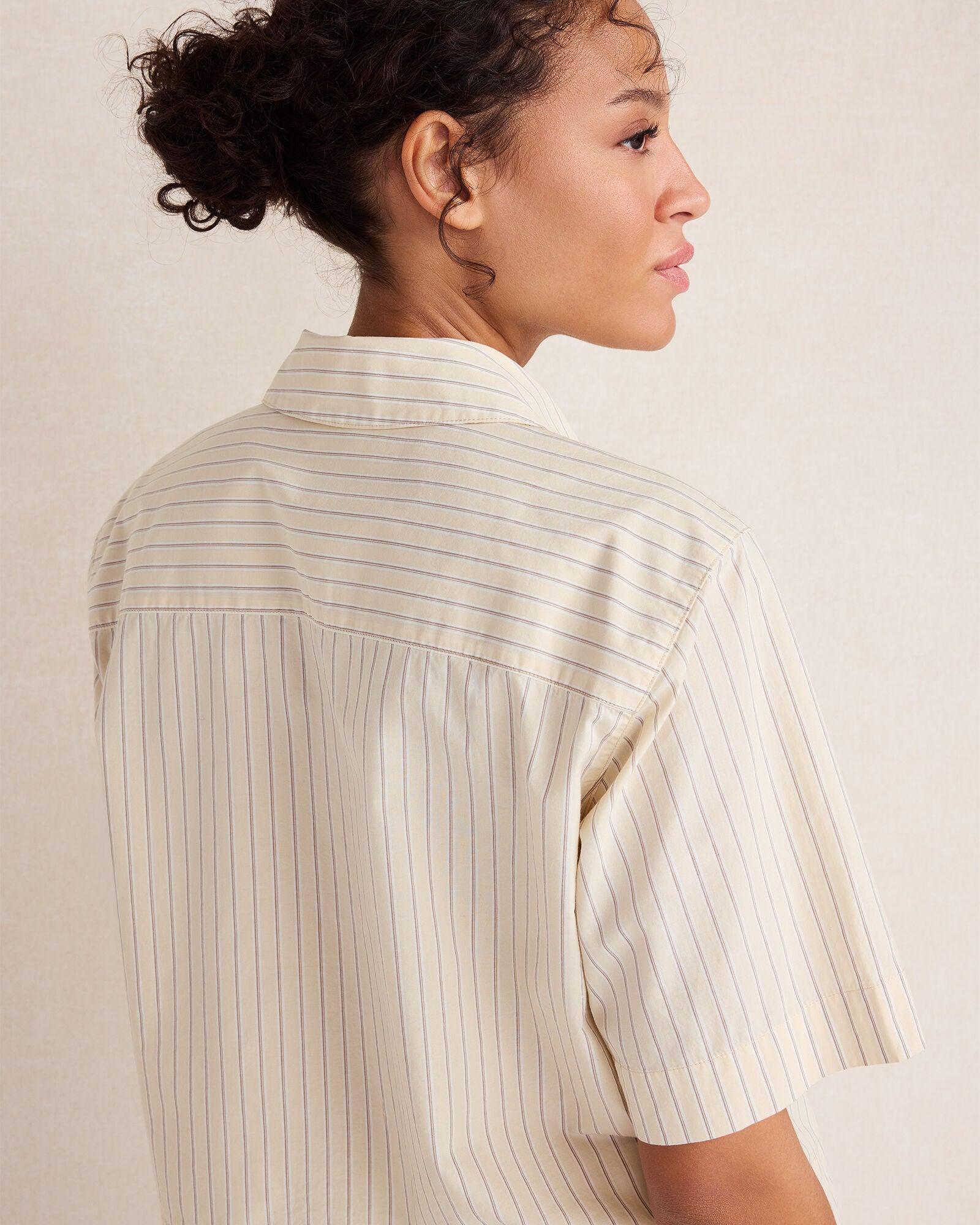 HAVEN Organic Cotton Poplin Stripe Pajama Top