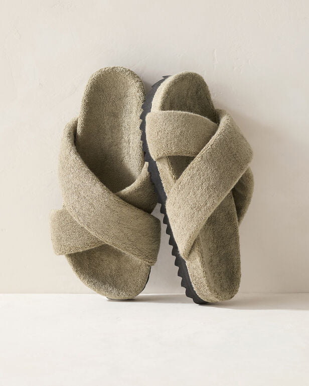 HAVEN Resti Criss-Cross Terry Slippers