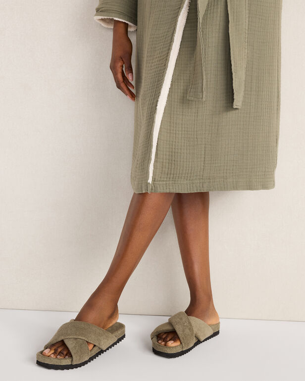 HAVEN Resti Criss-Cross Terry Slippers