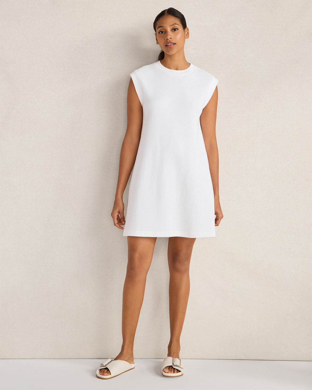 HAVEN Resti Organic Cotton Bold Waffle Dress