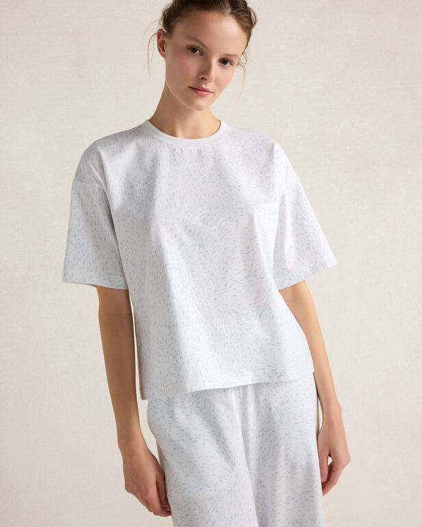 HAVEN Organic Cotton Jersey Rippled Sand Pajama Tee