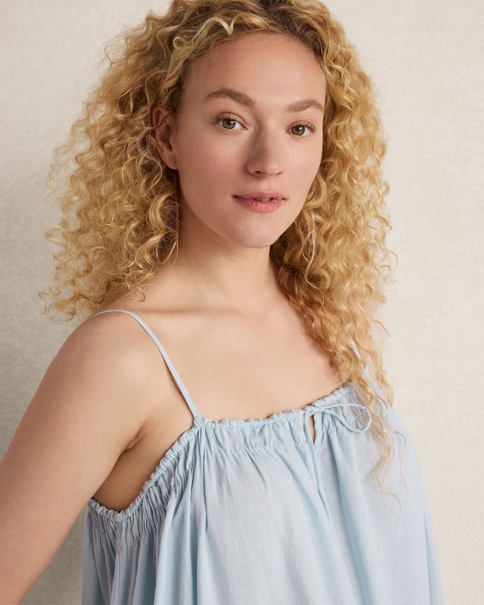 HAVEN Cotton Linen Oversized Pintuck Chemise