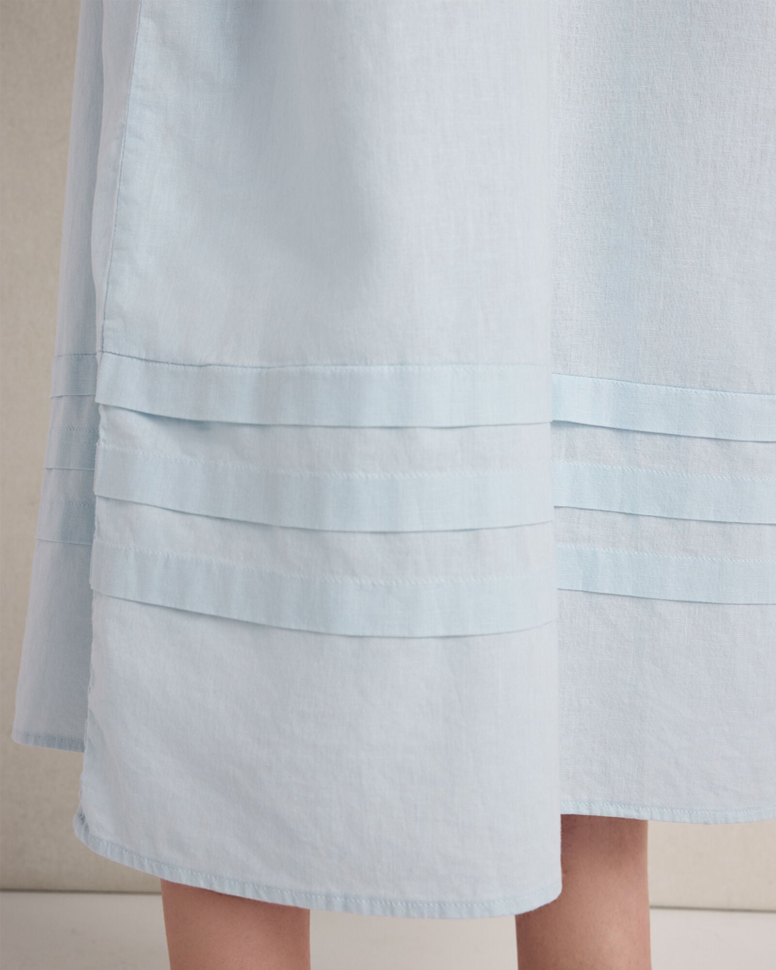 HAVEN Cotton Linen Oversized Pintuck Chemise
