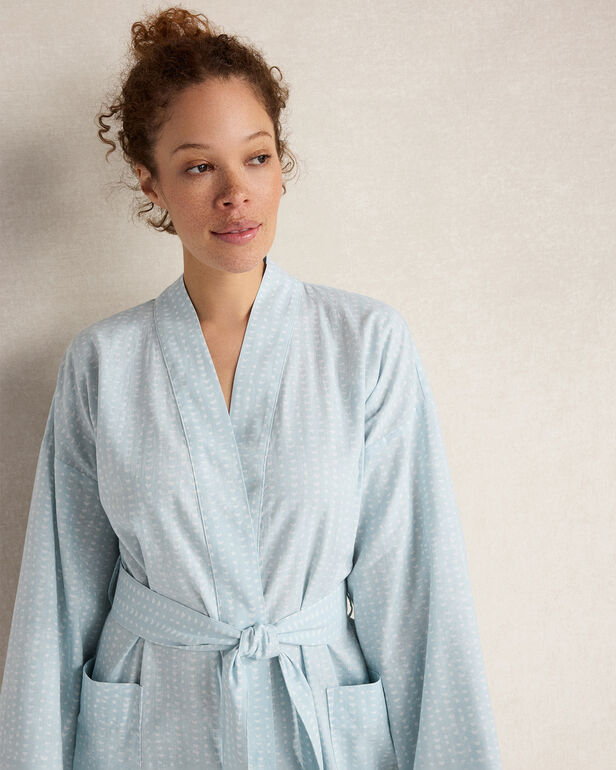 HAVEN Cotton Linen Faded Dot Robe