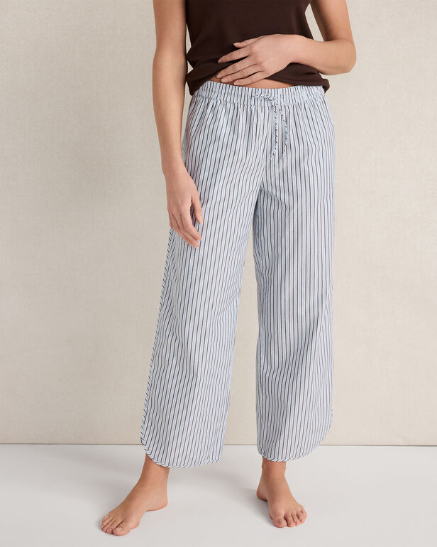 HAVEN Organic Cotton Poplin Iris Stripe Pajama Pants