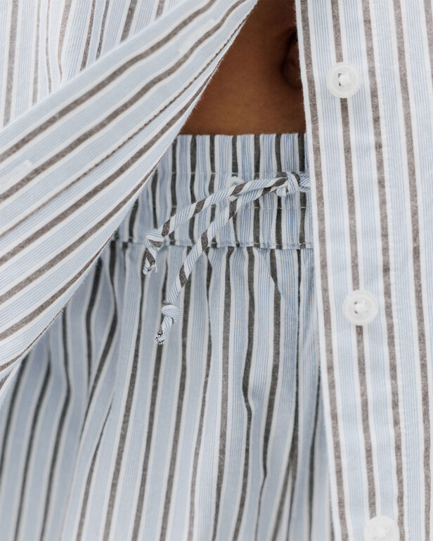 HAVEN Organic Cotton Poplin Iris Stripe Pajama Pants