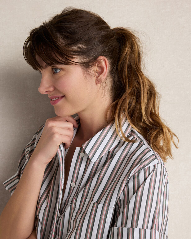 HAVEN Resti Organic Cotton Poplin Statement Stripe Top