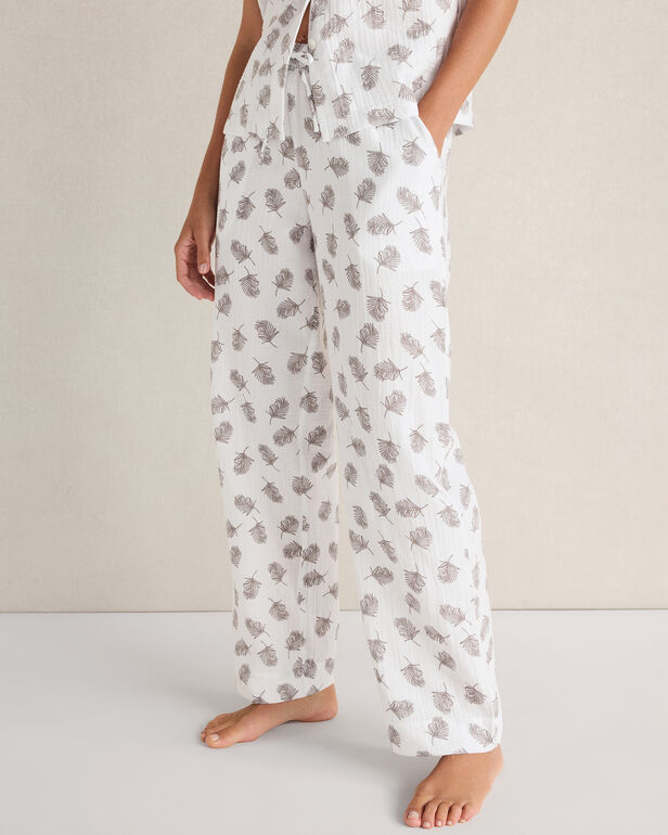 HAVEN Organic Cotton Gauze Tossed Fern Pajama Pants
