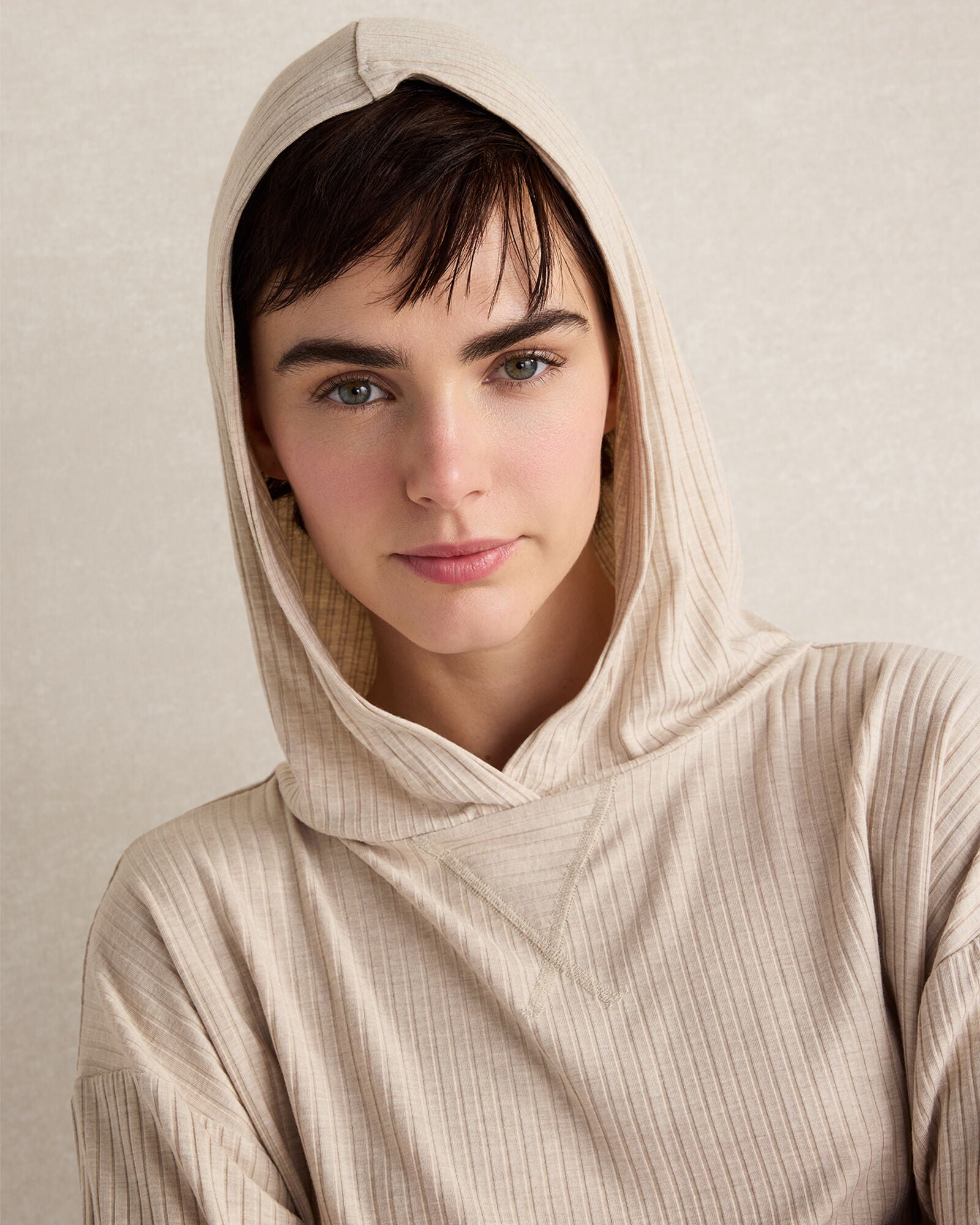HAVEN Resti Drapey Rib Knit Hoodie
