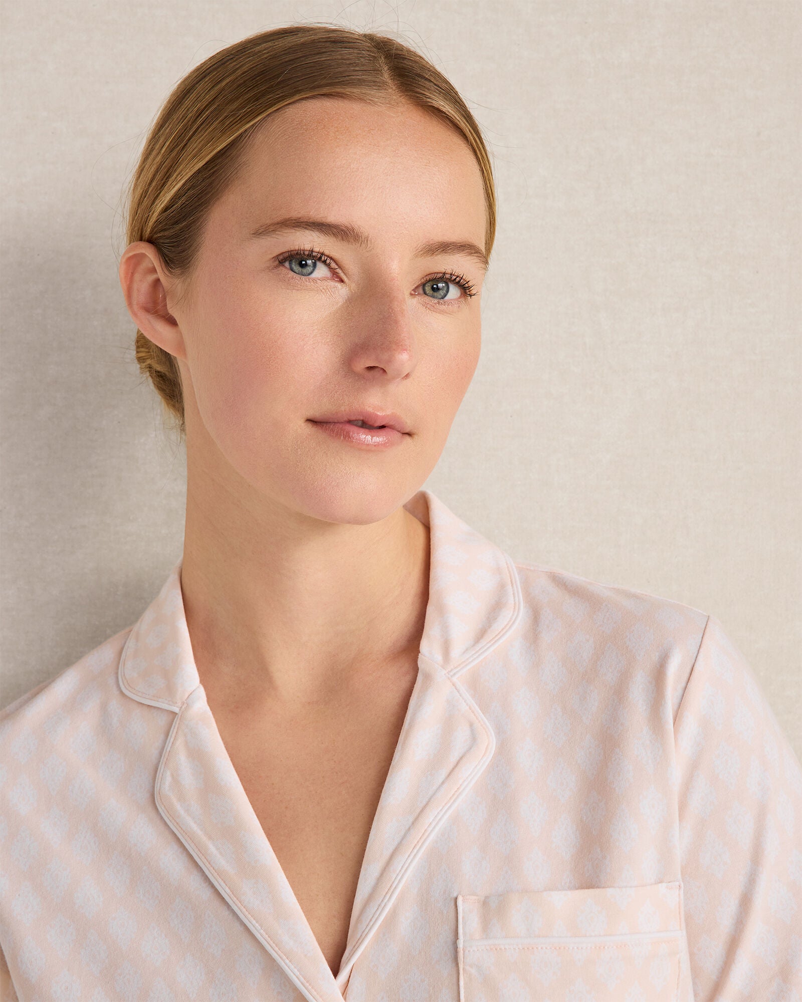 HAVEN Organic Cotton Jersey Medallion Foulard Pajama Top