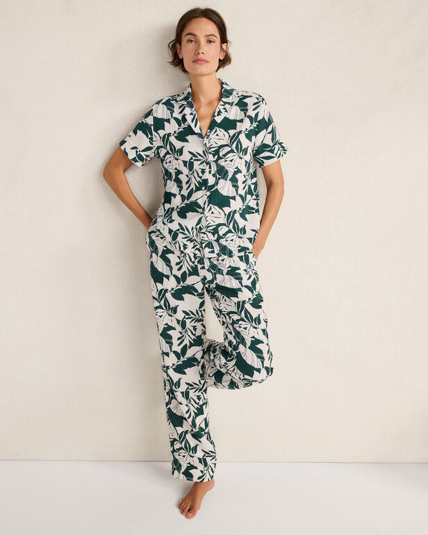 HAVEN Organic Cotton Gauze Tropical Pajama Top